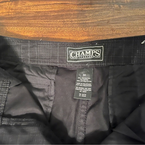 Champs flat front black shorts - Picture 2 of 3